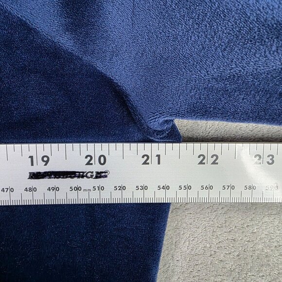 Womens J.Crew Navy Blue Velour Hoodie Pullover Sweatshirt Polyester Stretch S - Picture 5 of 7